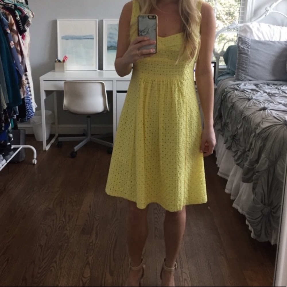 Cynthia Steffe Crossback eyelet dress